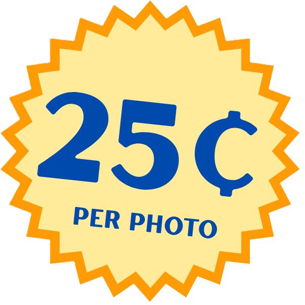 25 cents per photo burst